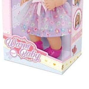 عروسک دخترانه با پیراهن وارم بیبی Warm Baby مدل RT05080-1-اسباب بازی